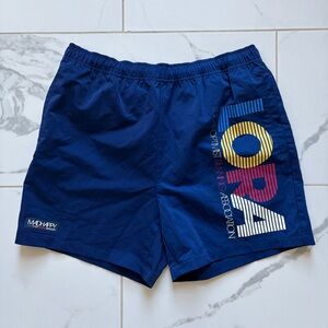 Madhappy LORA Nylon Shorts 5” Blue Size M Local Optimist Running Association